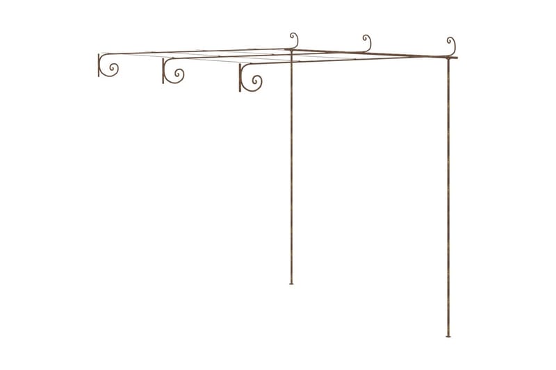 Pergola antikbrun 3x3x2,5 m järn - Brun - Inredning & dekor - Trädgårdsdekoration - Rosenbåge