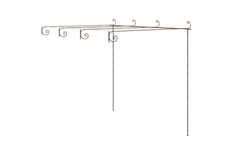 Pergola antikbrun 4x3x2,5 m järn - Brun - Inredning & dekor - Trädgårdsdekoration - Rosenbåge