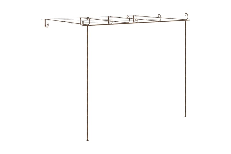 Pergola antikbrun 4x3x2,5 m järn - Brun - Inredning & dekor - Trädgårdsdekoration - Rosenbåge