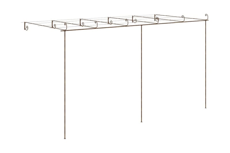 Pergola antikbrun 6x3x2,5 m järn - Brun - Inredning & dekor - Trädgårdsdekoration - Rosenbåge