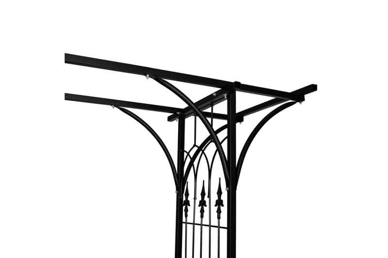 Rosenbåge 200x52x204 cm - Svart - Inredning & dekor - Trädgårdsdekoration - Rosenbåge
