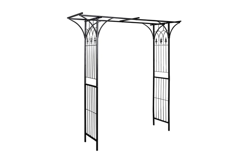 Rosenbåge 200x52x204 cm - Svart - Inredning & dekor - Trädgårdsdekoration - Rosenbåge