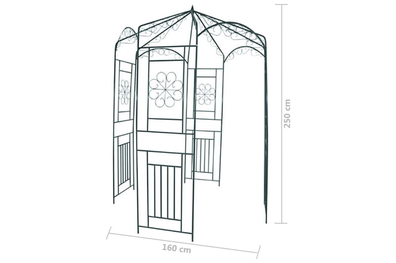 Rosenbåge 250 cm mörkgrön - Grön - Inredning & dekor - Trädgårdsdekoration - Rosenbåge