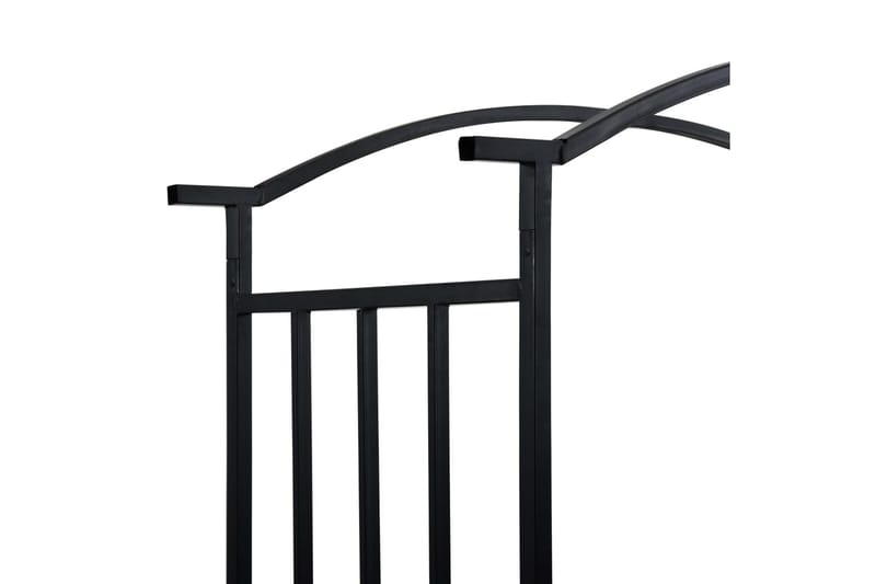 Rosenbåge med bänk svart 128x50x207 cm järn - Svart - Inredning & dekor - Trädgårdsdekoration - Rosenbåge
