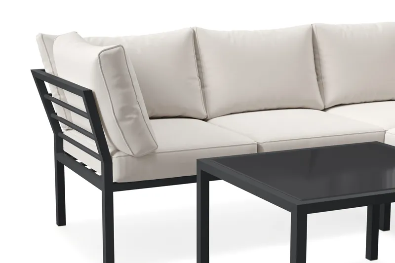 Ariany hörnsoffa utomhus - Svart - Utemöbler - Utegrupp - Loungegrupp