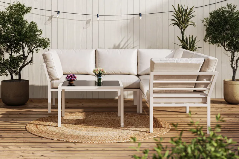 Ariany Soffgrupp Utomhus  5-sits - Beige - Utemöbler - Utegrupp - Loungegrupp