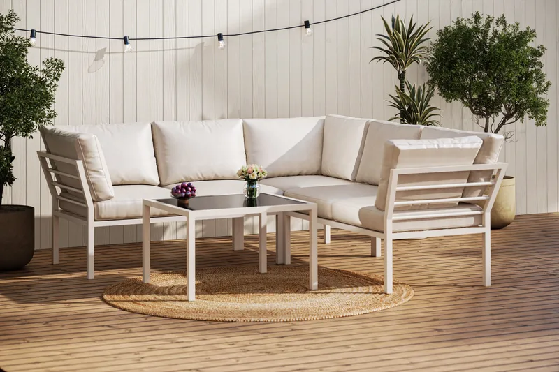 Ariany Soffgrupp Utomhus  5-sits - Beige - Utemöbler - Utegrupp - Loungegrupp