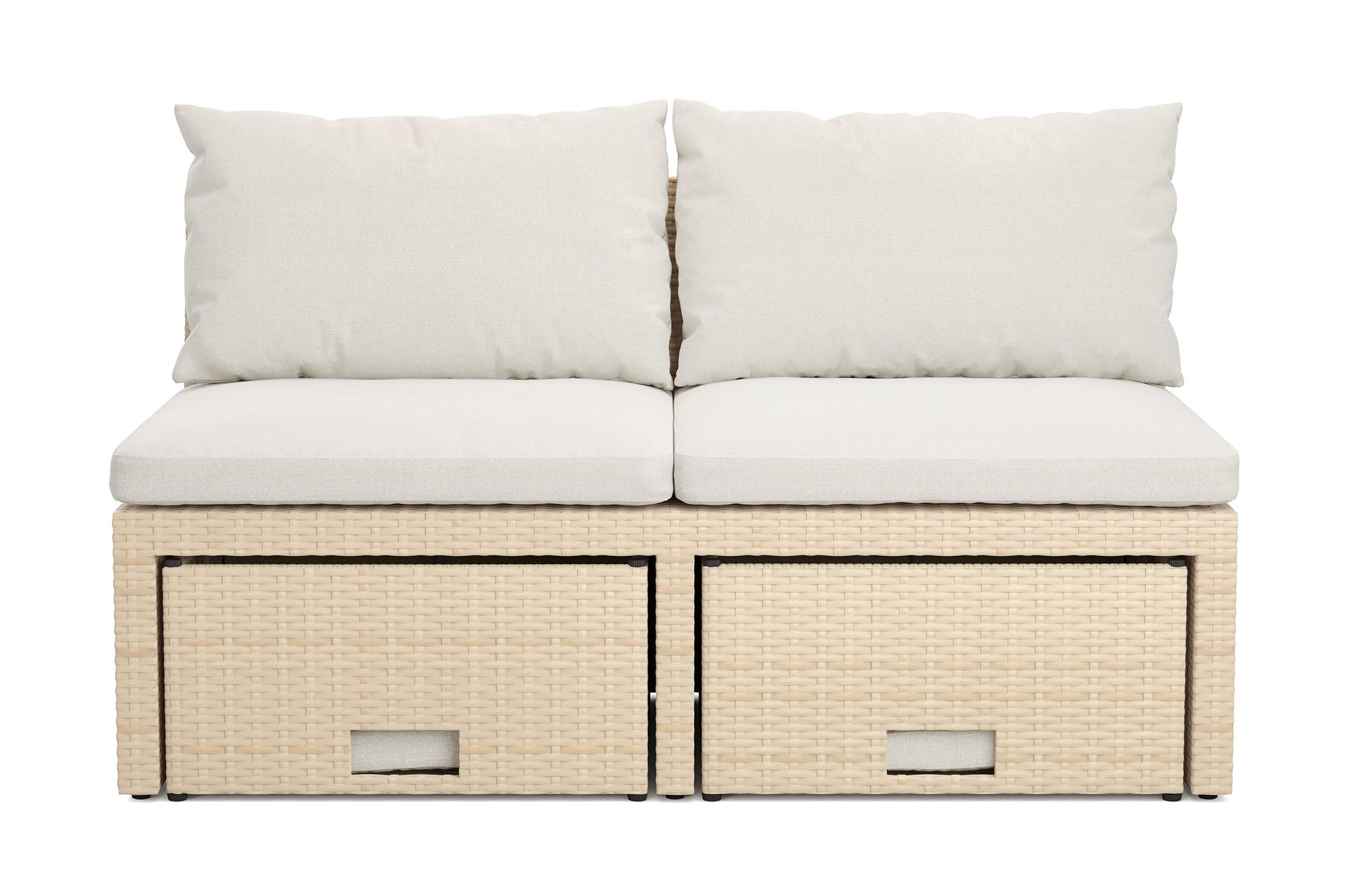 bahamas balkongsoffa med pallar -