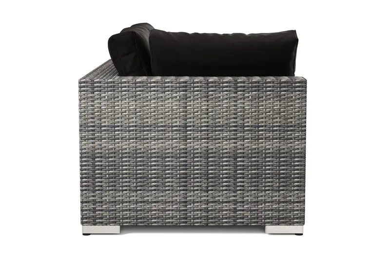 Bahamas Högermodul utomhus 140 cm i konstrotting - Grå - Utemöbler - Övrigt utemöbler - Modulsoffa utomhus - Högermodul utesoffa