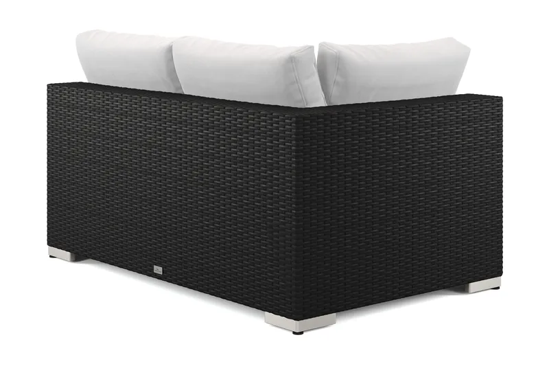 Bahamas Högermodul utomhus 140 cm i konstrotting - Svart - Utemöbler - Övrigt utemöbler - Modulsoffa utomhus - Högermodul utesoffa