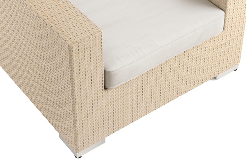 Bahamas Loungefåtölj utomhus i konstrotting - Beige - Utemöbler - Utestolar & fåtöljer - Utefåtöljer & loungefåtöljer