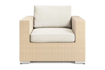 Bahamas Loungefåtölj utomhus i konstrotting - Beige - Utemöbler - Utestolar & fåtöljer - Utefåtöljer & loungefåtöljer