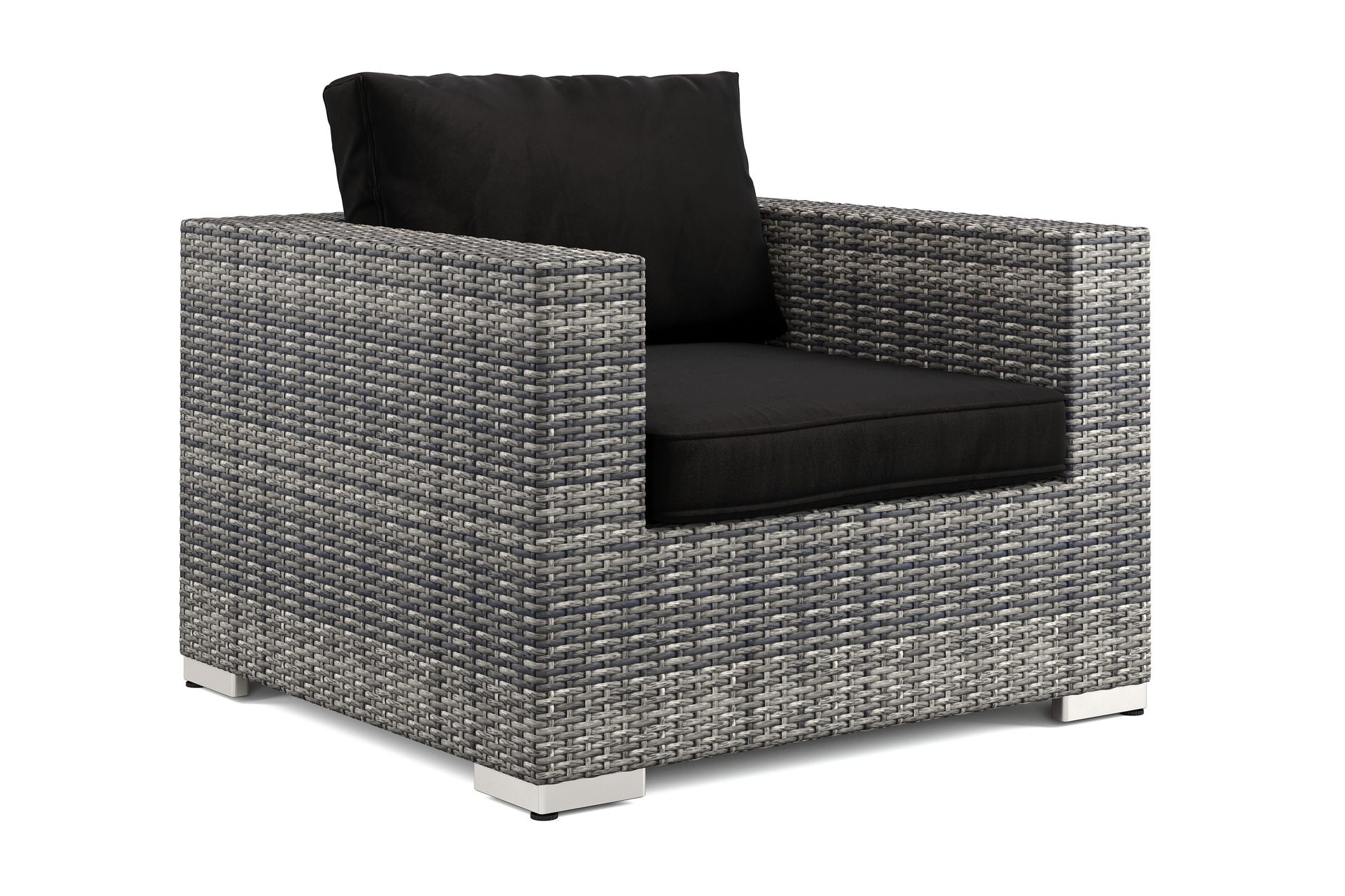 bahamas loungefåtölj utomhus i konstrotting - grå