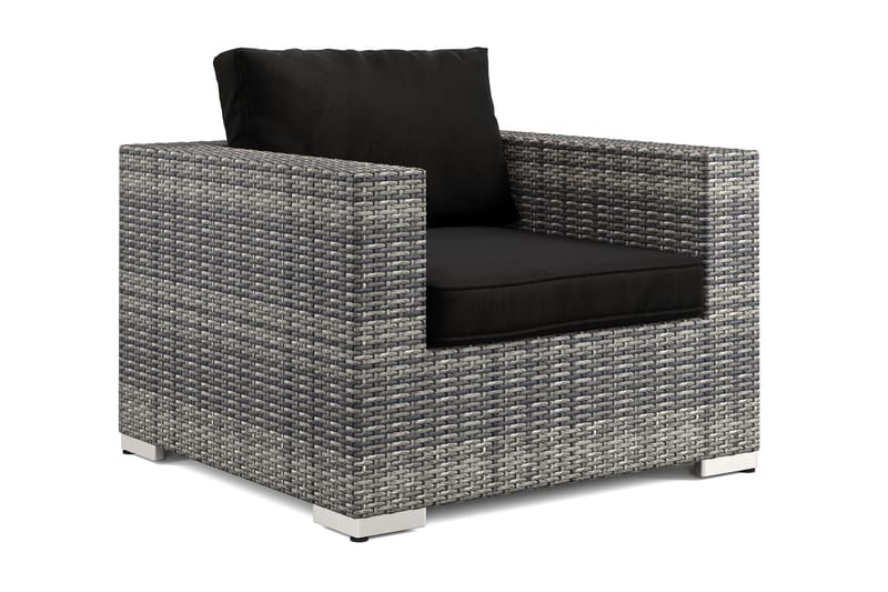Bahamas Loungefåtölj utomhus i konstrotting, Grå