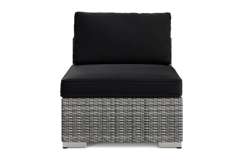 Bahamas Mittmodul utomhus i konstrotting - Grå - Utemöbler - Övrigt utemöbler - Modulsoffa utomhus - Mittmodul utesoffa