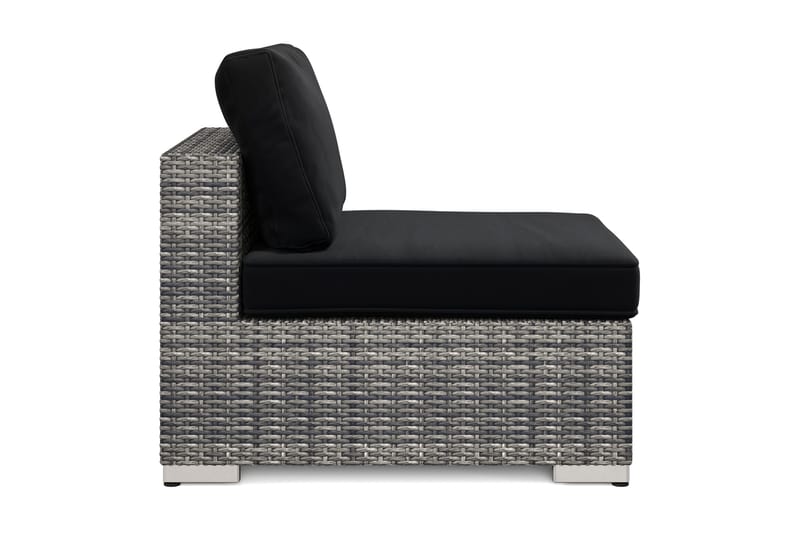Bahamas Mittmodul utomhus i konstrotting - Grå - Utemöbler - Övrigt utemöbler - Modulsoffa utomhus - Mittmodul utesoffa