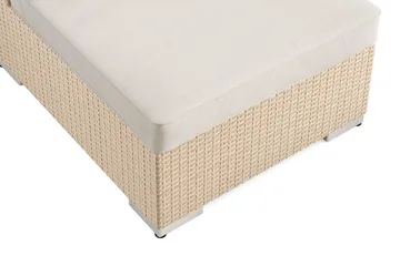Bahamas Mittmodul utomhus i konstrotting med Ljus vattenavisande dyna - Beige - Utemöbler - Övrigt utemöbler - Modulsoffa utomhus - Mittmodul utesoffa