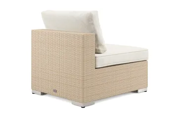 Bahamas Mittmodul utomhus i konstrotting med Ljus vattenavisande dyna - Beige - Utemöbler - Övrigt utemöbler - Modulsoffa utomhus - Mittmodul utesoffa