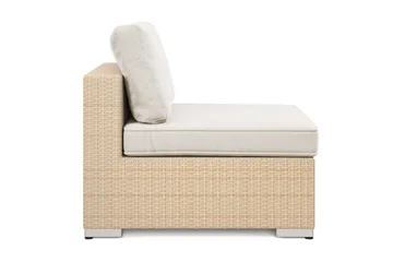 Bahamas Mittmodul utomhus i konstrotting med Ljus vattenavisande dyna - Beige - Utemöbler - Övrigt utemöbler - Modulsoffa utomhus - Mittmodul utesoffa