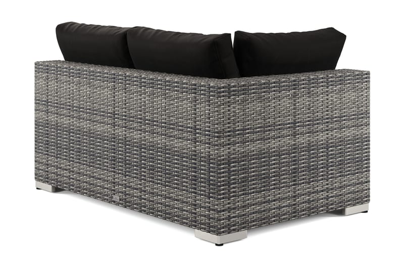 Bahamas Vänstermodul utomhus 140 cm i konstrotting - Grå - Utemöbler - Övrigt utemöbler - Modulsoffa utomhus - Högermodul utesoffa