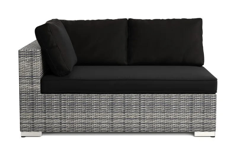 Bahamas Vänstermodul utomhus 140 cm i konstrotting, Grå