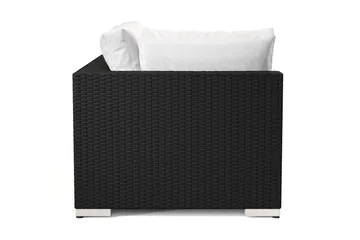 Bahamas Vänstermodul utomhus 140 cm i konstrotting - Svart - Utemöbler - Övrigt utemöbler - Modulsoffa utomhus - Högermodul utesoffa
