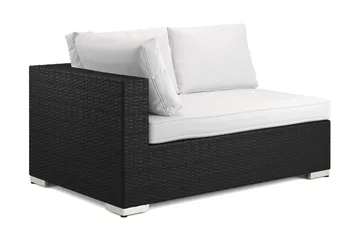 Bahamas Vänstermodul utomhus 140 cm i konstrotting - Svart - Utemöbler - Övrigt utemöbler - Modulsoffa utomhus - Högermodul utesoffa