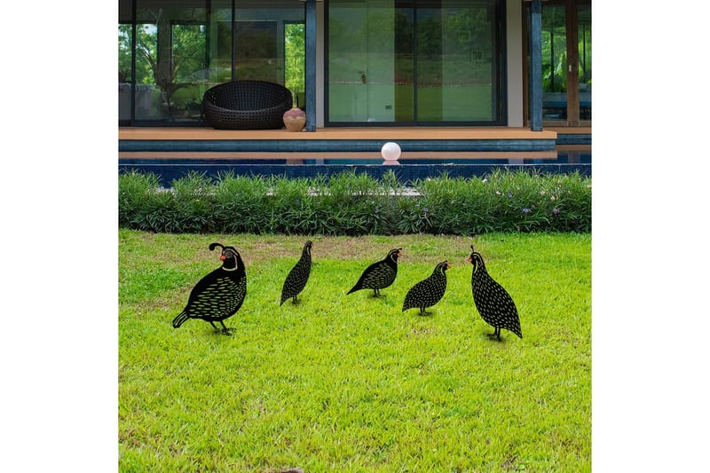 Dekorativ Trädgårds Metalltillbehör Set Cirel Svart - Svart - Inredning & dekor - Trädgårdsdekoration - Trädgårdsfigurer & trädgårdsprydnad - Trädgårdsstatyer