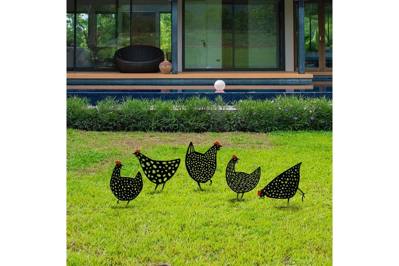 Dekorativ Trädgårds Metalltillbehör Set Gilen Svart - Svart - Inredning & dekor - Trädgårdsdekoration - Trädgårdsfigurer & trädgårdsprydnad - Plastdjur