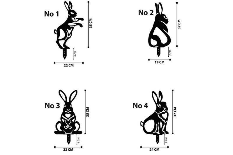 Dekorativ Trädgårds Metalltillbehör Set Jarielhaven Svart - Svart - Inredning & dekor - Trädgårdsdekoration - Trädgårdsfigurer & trädgårdsprydnad - Trädgårdsstatyer