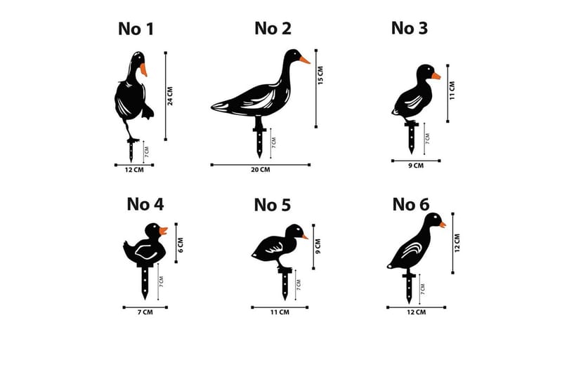 Dekorativ Trädgårds Metalltillbehör Set Periorhaven Svart - Svart - Inredning & dekor - Trädgårdsdekoration - Trädgårdsfigurer & trädgårdsprydnad - Plastdjur