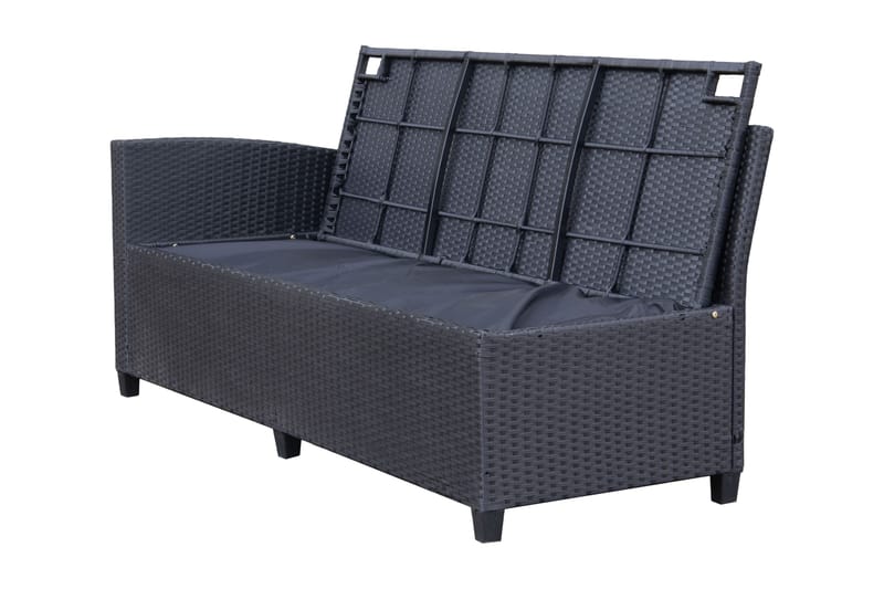 James Light med förvaring - Svart - Utemöbler - Utegrupp - Loungegrupp