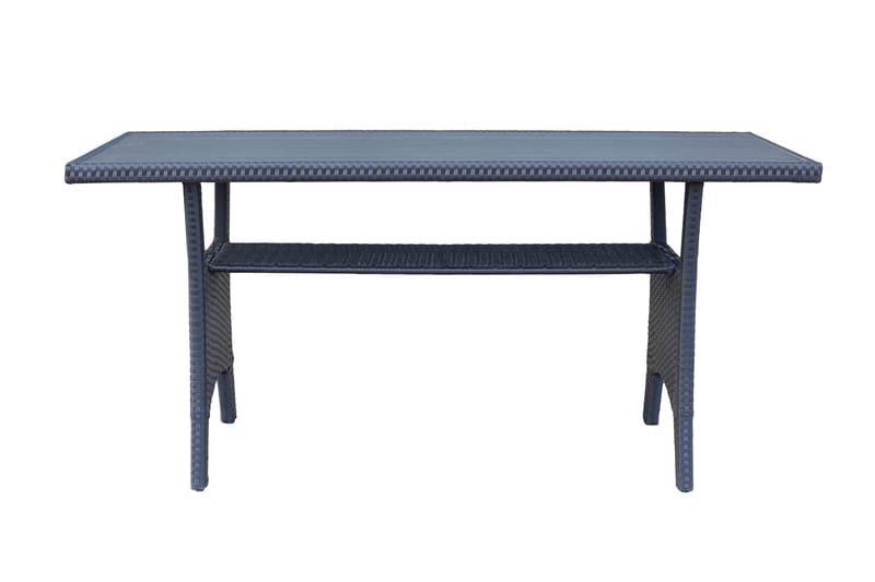 James Light Stor l-formad loungegrupp utomhus i konstrotting med förvaring och vita dynor - Svart - Utemöbler - Utegrupp - Loungegrupp