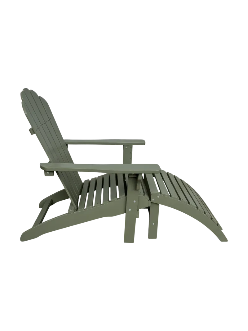 Landet Däckstol utomhus i akacia trä - Mörkgrön - Utemöbler - Utestolar & fåtöljer - Solstol - Däckstol
