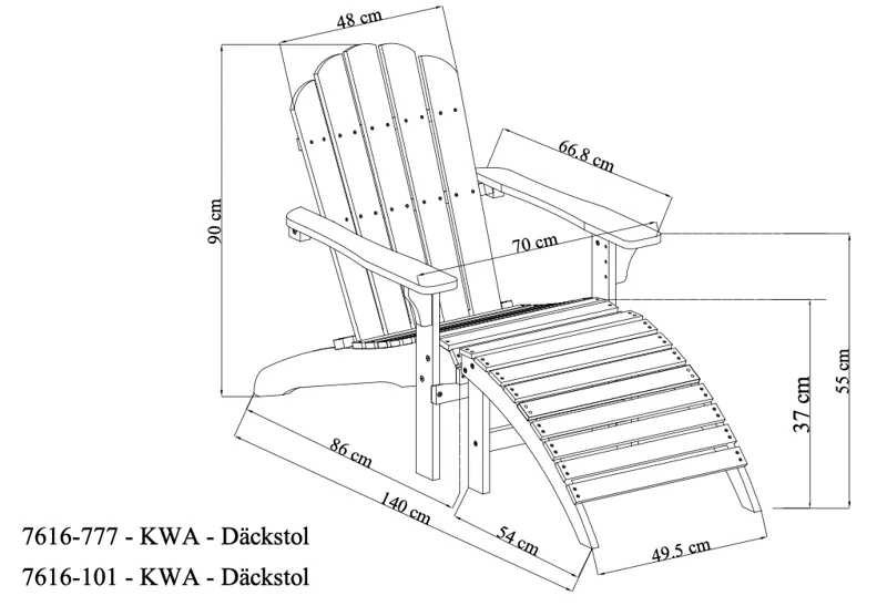 Landet Däckstol utomhus i akacia trä - Mörkgrön - Utemöbler - Utestolar & fåtöljer - Solstol - Däckstol