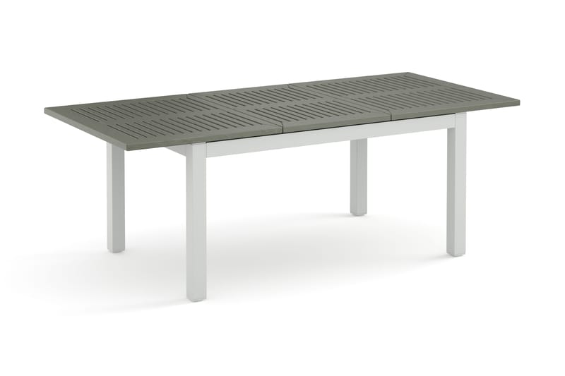 Monaco förlängningsbart bord utomhus 150-250x90 cm - Vit/Grå - Utemöbler - Trädgårdsbord & Utebord - Matbord ute