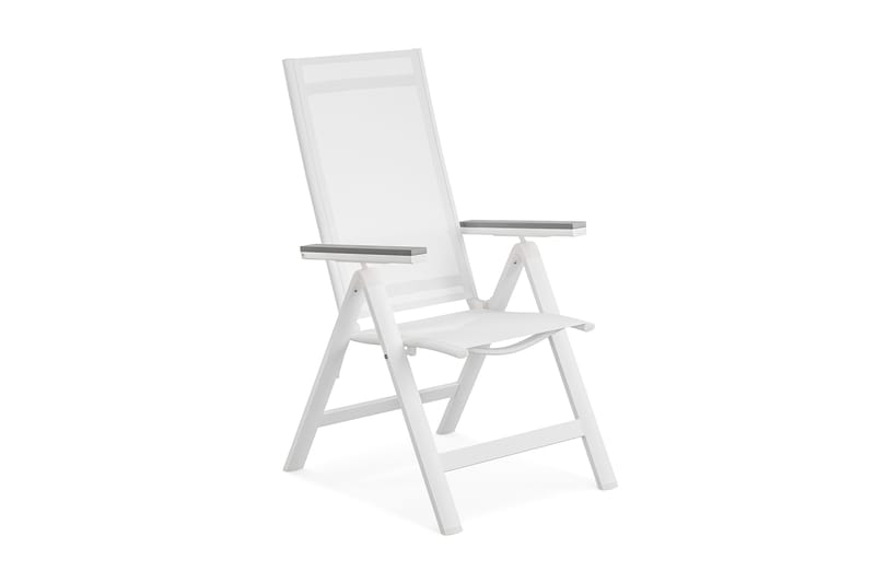 Monaco Light Positionsstol utomhus med justerbar rygg i aluminium, Vit