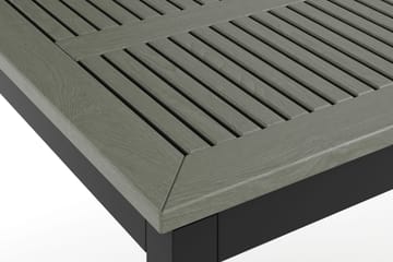 Monaco rektangulärt förlängningsbart bord utomhus med iläggsskiva 150-250x90 cm i aluminium/metall/plast - Svart/Grå - Utemöbler - Trädgårdsbord & Utebord - Matbord ute