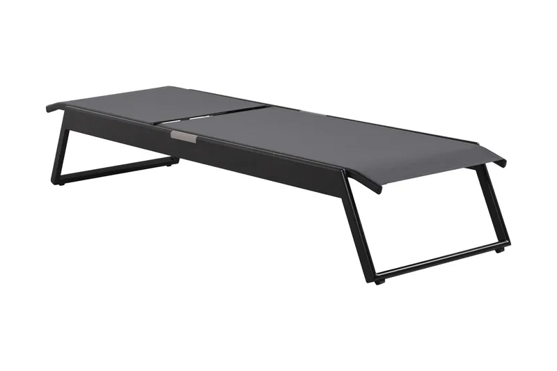 Monaco Solsäng med justerbar rygg i aluminium grå textil - Svart - Utemöbler - Utestolar & fåtöljer - Solsängar & solvagnar