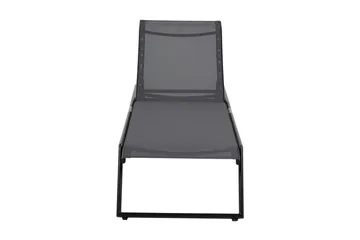 Monaco Solsäng med justerbar rygg i aluminium grå textil - Svart - Utemöbler - Utestolar & fåtöljer - Solsängar & solvagnar