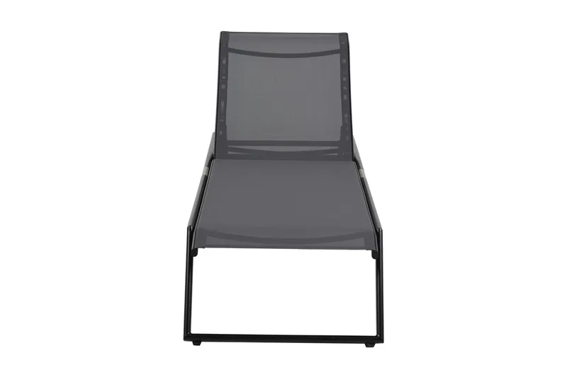 Monaco Solsäng med justerbar rygg i aluminium grå textil - Svart - Utemöbler - Utestolar & fåtöljer - Solsängar & solvagnar