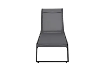 Monaco Solsäng med justerbar rygg i aluminium grå textil - Svart - Utemöbler - Utestolar & fåtöljer - Solsängar & solvagnar