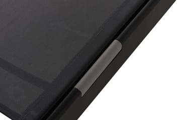 Monaco Solsäng med justerbar rygg i aluminium grå textil - Svart - Utemöbler - Utestolar & fåtöljer - Solsängar & solvagnar