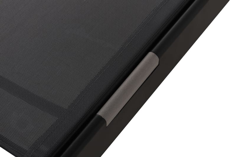 Monaco Solsäng med justerbar rygg i aluminium grå textil - Svart - Utemöbler - Utestolar & fåtöljer - Solsängar & solvagnar
