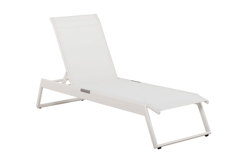 Monaco Solsäng med justerbar rygg i aluminium vit textil - Vit - Utemöbler - Utestolar & fåtöljer - Solsängar & solvagnar