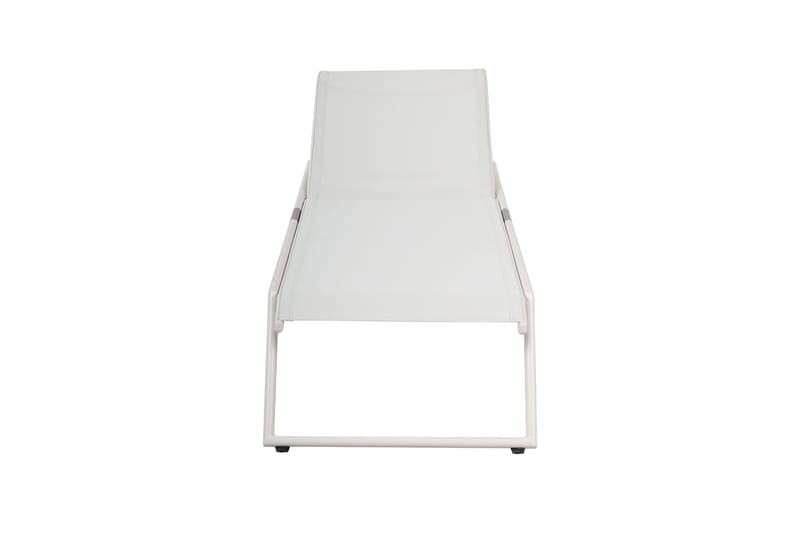 Monaco Solsäng med justerbar rygg i aluminium vit textil - Vit - Utemöbler - Utestolar & fåtöljer - Solsängar & solvagnar