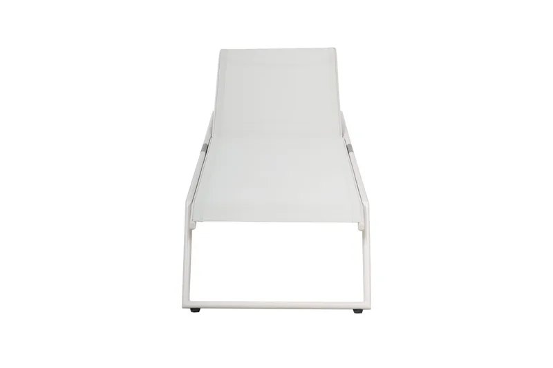 Monaco Solsäng med justerbar rygg i aluminium vit textil - Vit - Utemöbler - Utestolar & fåtöljer - Solsängar & solvagnar