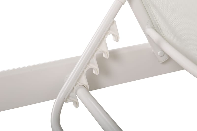 Monaco Solsäng med justerbar rygg i aluminium vit textil - Vit - Utemöbler - Utestolar & fåtöljer - Solsängar & solvagnar