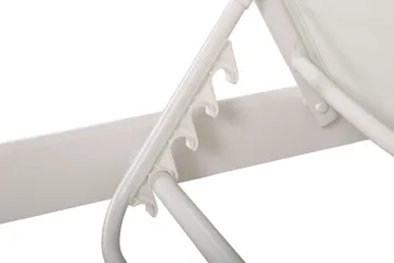 Monaco Solsäng med justerbar rygg i aluminium vit textil - Vit - Utemöbler - Utestolar & fåtöljer - Solsängar & solvagnar
