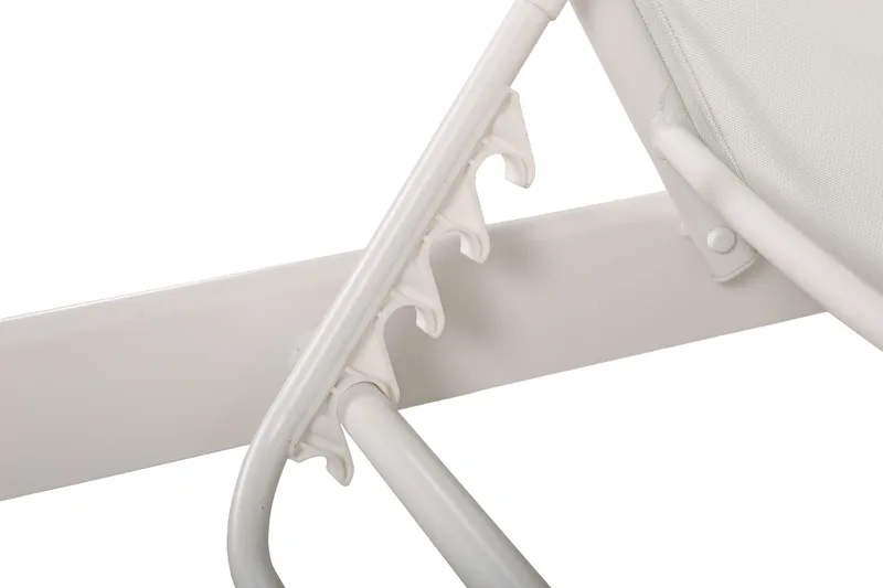 Monaco Solsäng med justerbar rygg i aluminium vit textil - Vit - Utemöbler - Utestolar & fåtöljer - Solsängar & solvagnar
